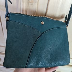 LC Lauren Conrad small crossbody bag purse green teal tulip rose gold